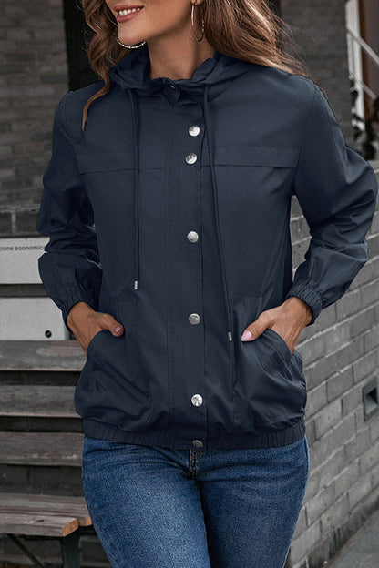 Ropa deportiva informal con capucha y cuello sólido