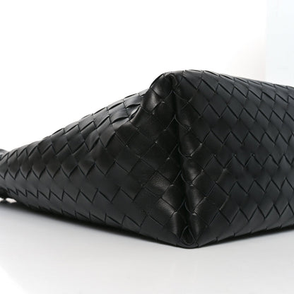 Nappa Intrecciato Biblioteca Bucket Bag Black