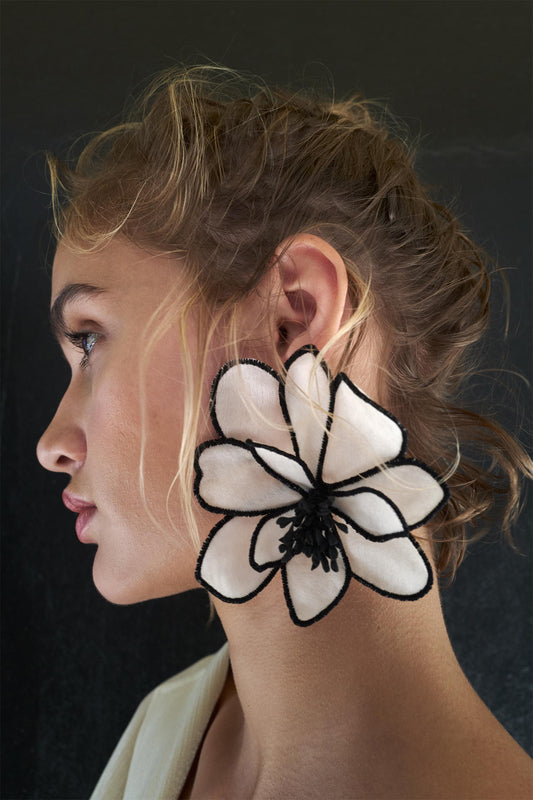 Flower Fabric Earrings
