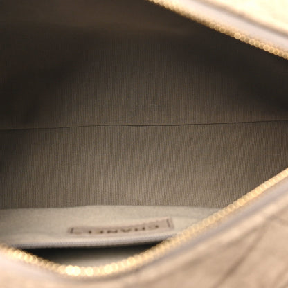 Suede Quilted Chanel 25 Bowling Bag Dark Grey