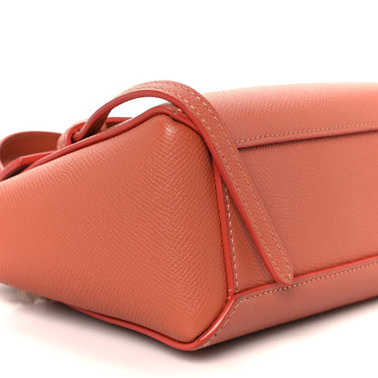 Grained Calfskin Nano Belt Bag Terracotta