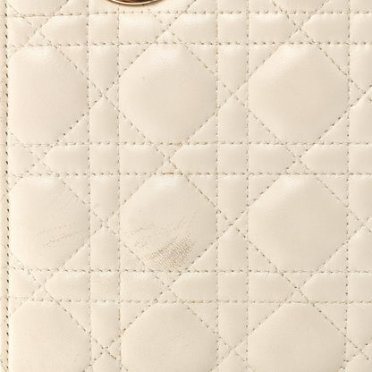 Lambskin Cannage Small My ABCDior Lady Dior White