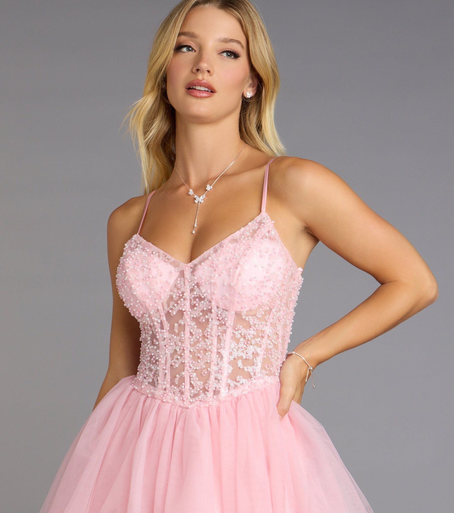 Liza Corset Tulle Skater Dress