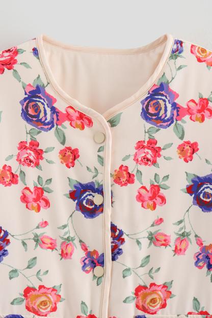 Cárdigan holgado con cuello en V para mujer, abrigo de algodón con estampado moderno