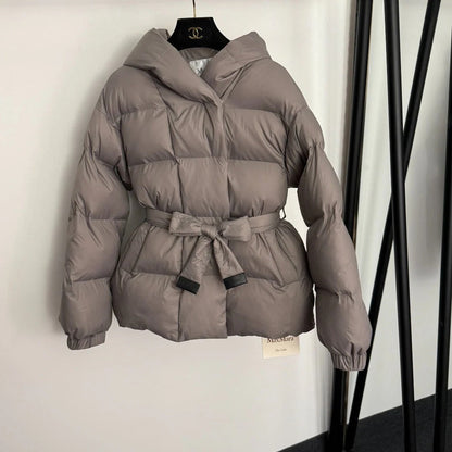 MAX MARA 25S LONG-SLEEVE COTTON HOODED JACKET 221