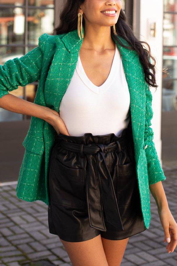 Chaqueta extragrande con puntadas en contraste