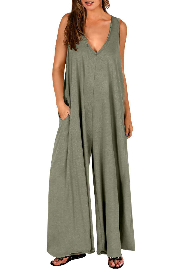 Mono informal fresco con bolsillos para mujer Mono fino para mujer
