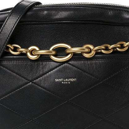 Lambskin Quilted Le Maillon Chain Strap Crossbody Black