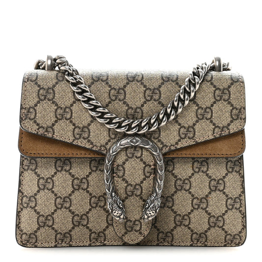 GG Supreme Monogram Mini Dionysus Shoulder Bag Taupe