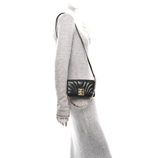 Calfskin Quilted Micro 4G Soft Bag Black