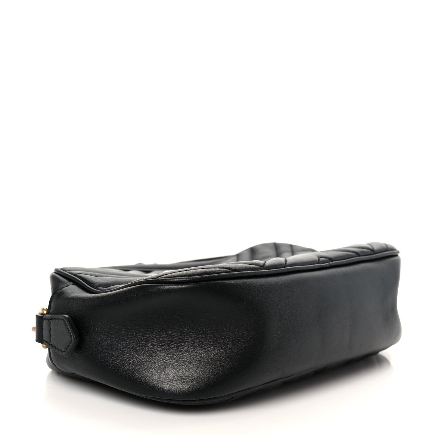 Calfskin Matelasse Small GG Marmont Chain Shoulder Bag Black