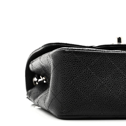 Caviar Quilted Mini Square Flap Black