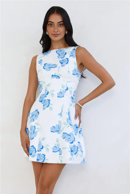 Rosy Horizon Mini Dress