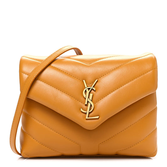 Calfskin Y Quilted Monogram Toy Loulou Crossbody Bag Cheddar
