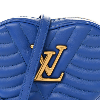 Calfskin New Wave Heart Bag Bleu Neon