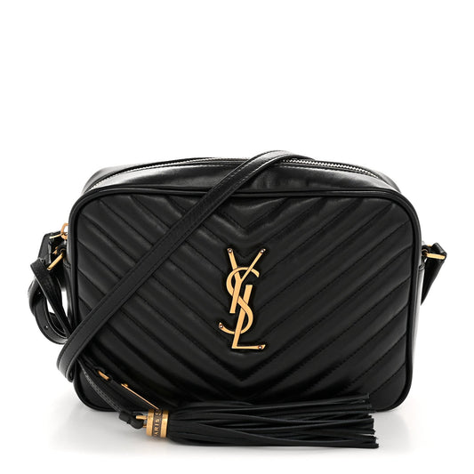 Calfskin Matelasse Monogram Lou Camera Bag Black