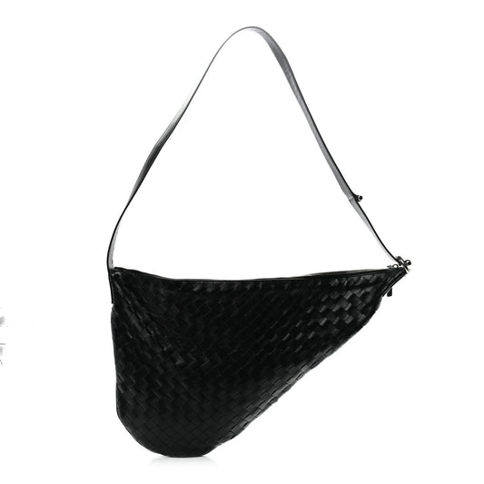 Calfskin Intrecciato Virgule Black