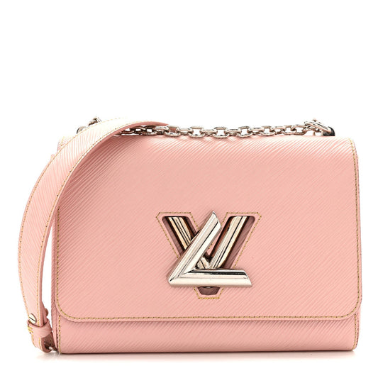 Epi Twist Shoulder Bag MM Rose Ballerine