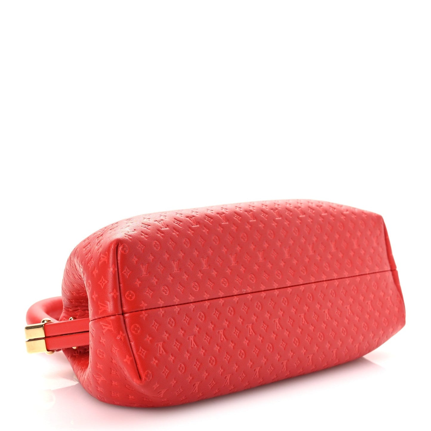 Calfskin Nanogram Embossed Clutch Red