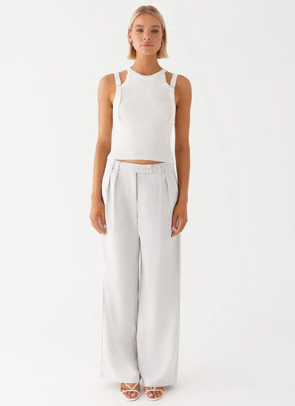 Asha Low Rise Pants - Ivory