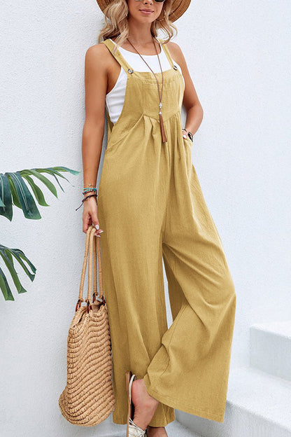 Mono casual con tirantes de color liso
