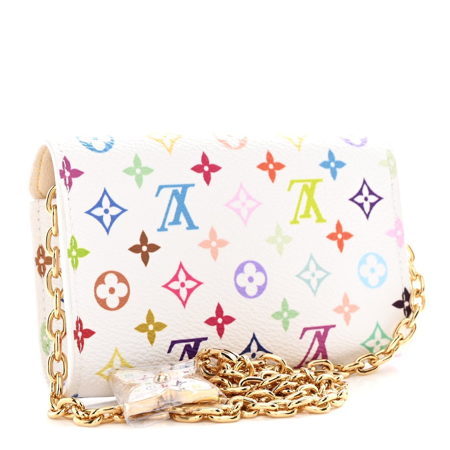 LV X TM Monogram Multicolor Pouch Metis Belt White