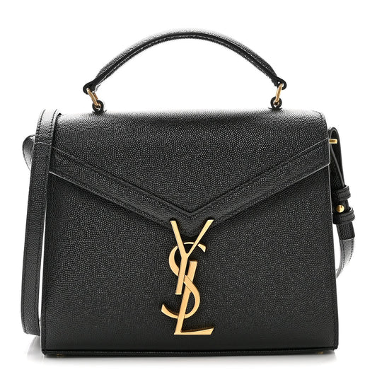 Grain De Poudre Mini Classic Monogram Cassandra Top Handle Black