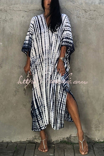 Live Freely Tie Dye Boho Loose Cover-up Dress