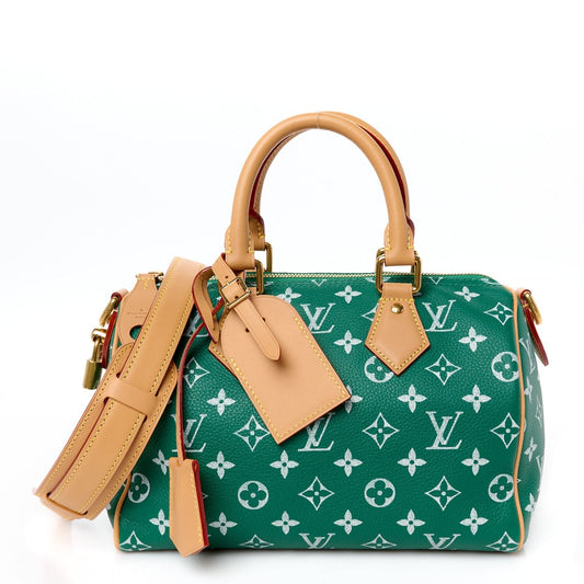Calfskin Monogram Speedy P9 Bandouliere 25 Green
