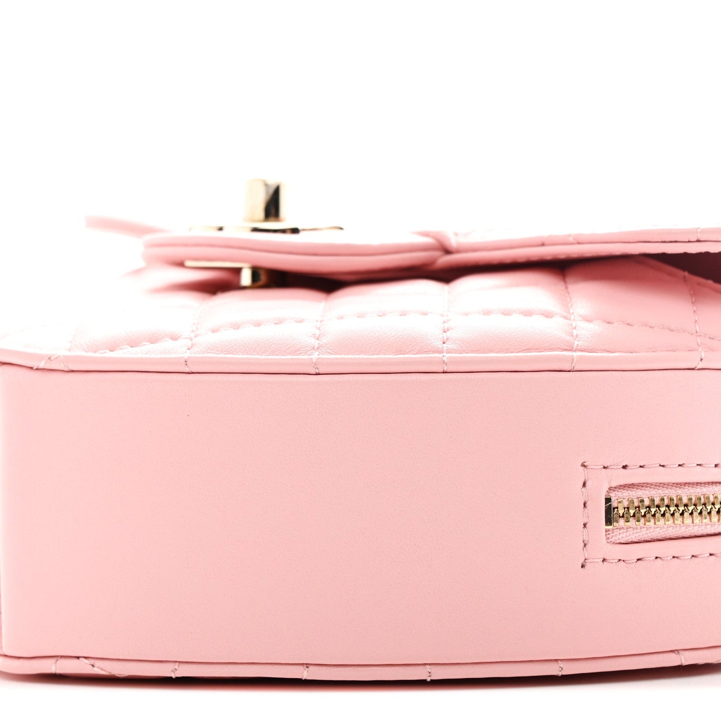 Lambskin Quilted Large CC In Love Heart Bag Light Pink