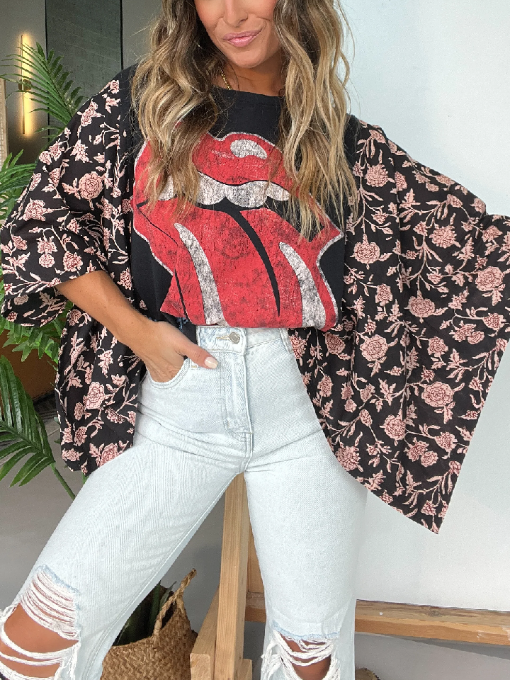 Camiseta negra Mix &amp; Match de los Rolling Stones