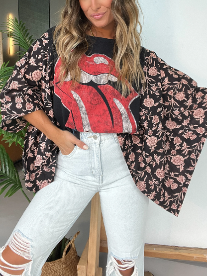 Camiseta negra Mix &amp; Match de los Rolling Stones