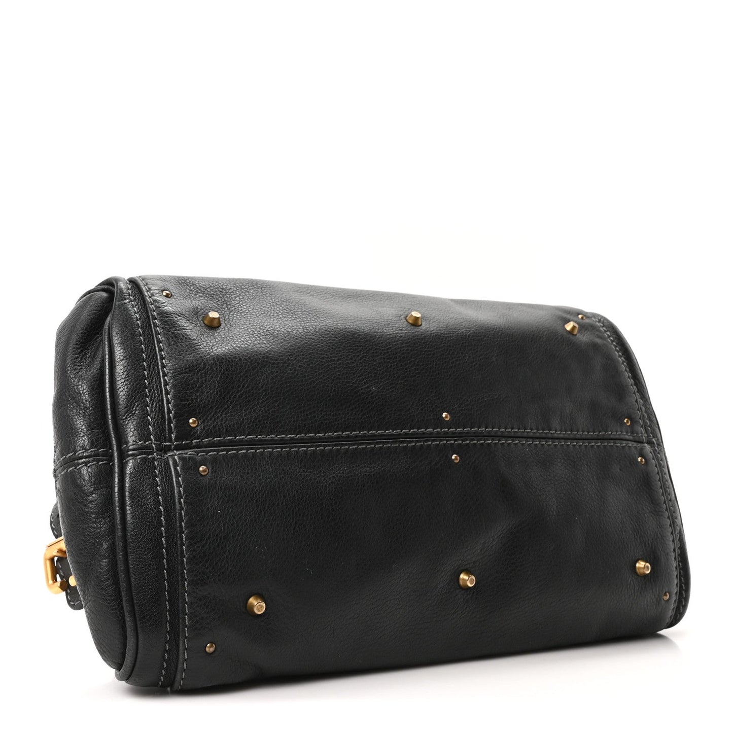 Calfskin Medium Paddington Satchel Black