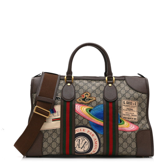 Soft GG Supreme Monogram Courrier Medium Duffle Bag Beige New Acero Multicolor