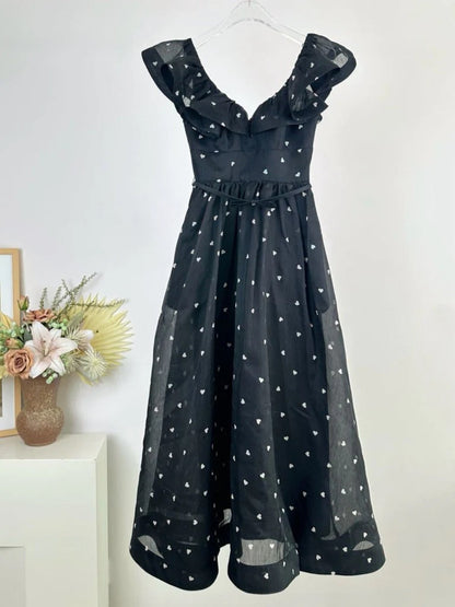 ZIMMERMANN HEART-PRINT KNEE-LENGTH DRESS 270167