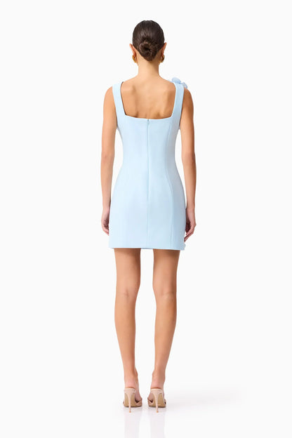 Chantelle Floral Mini Dress in Blue