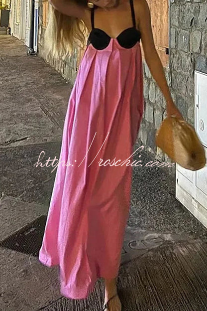 Sexy Sleeveless Backless Lace Up Maxi Dress