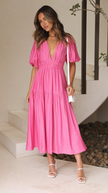 Erin Midi Dress - Pink
