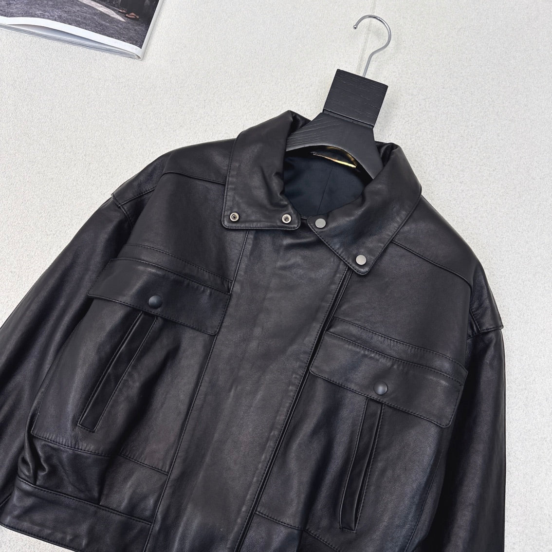YSL Jacket Black Lambskin 584716