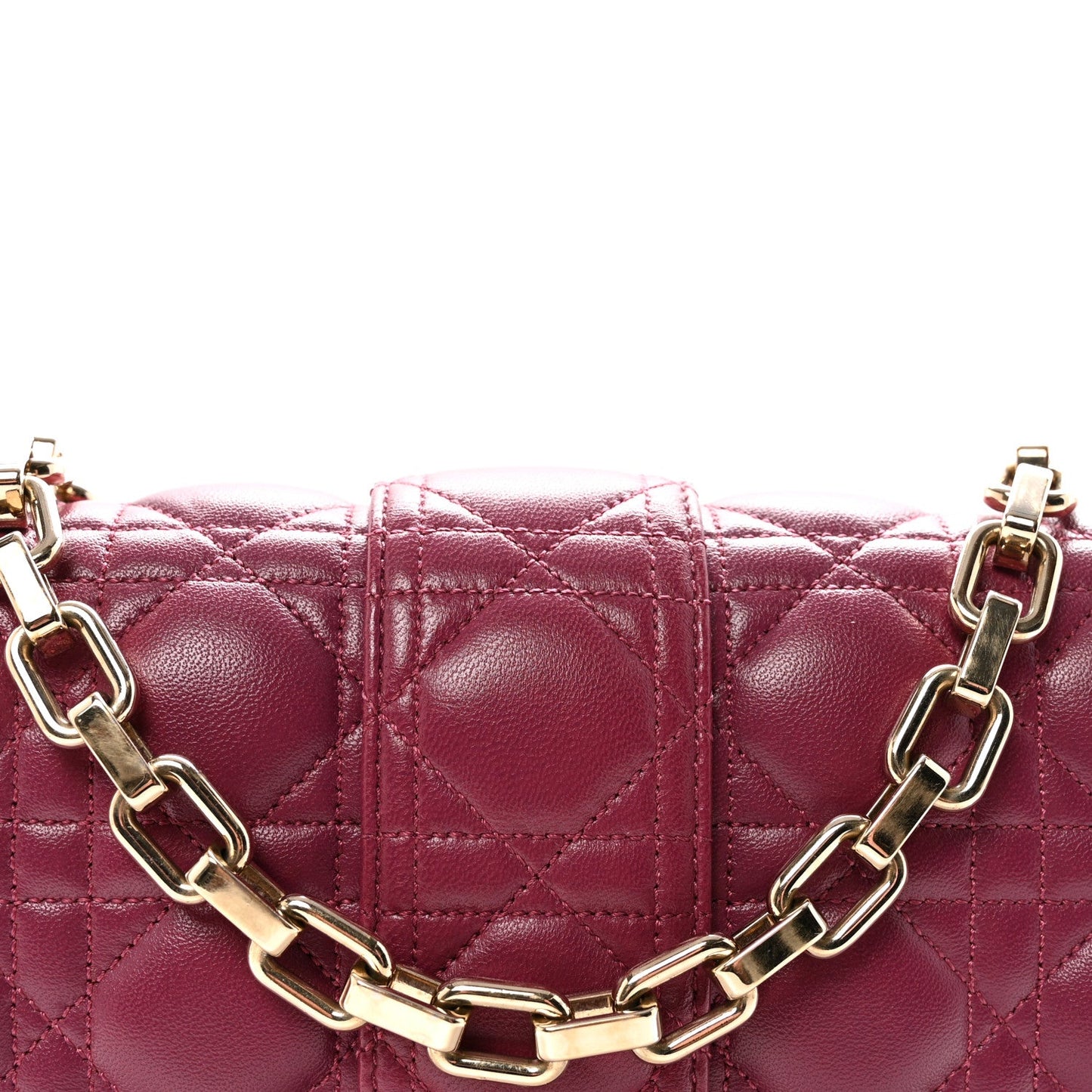 Lambskin Cannage Medium Miss Dior Flap Fuchsia