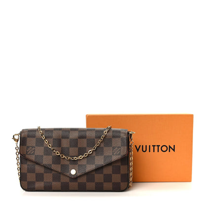 Damier Ebene Pochette Felicie Chain Wallet