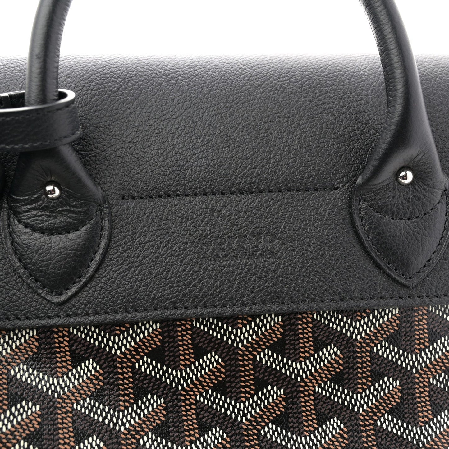 Goyardine Calfskin Mini Alpin Backpack Black