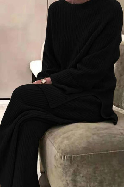 Trajes de rayas de punto acanalado de moda