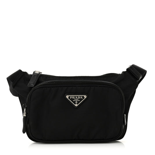 Re-Nylon Saffiano Belt Bag Black