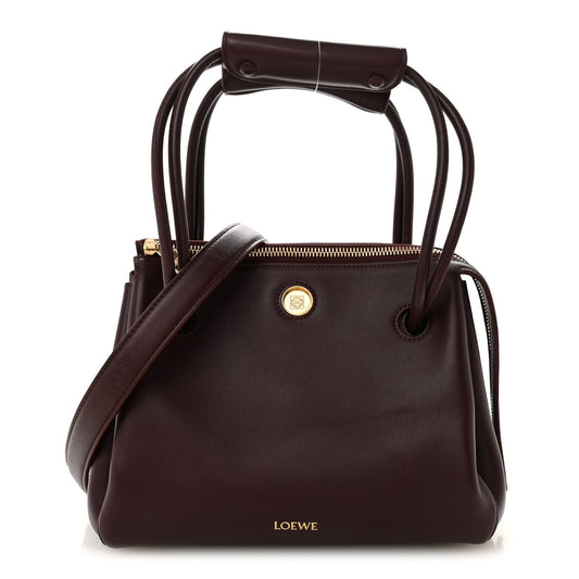 Supple Calfskin Small Madrid Bag Dark Burgundy