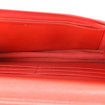 Caviar Quilted Wallet On Chain WOC Red