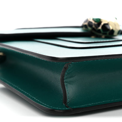 Calfskin Small Serpenti Forever Snake Strap Crossbody Bag Emerald Green