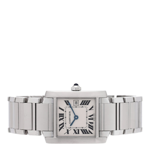 Stainless Steel 25mm Tank Francaise Quartz Watch