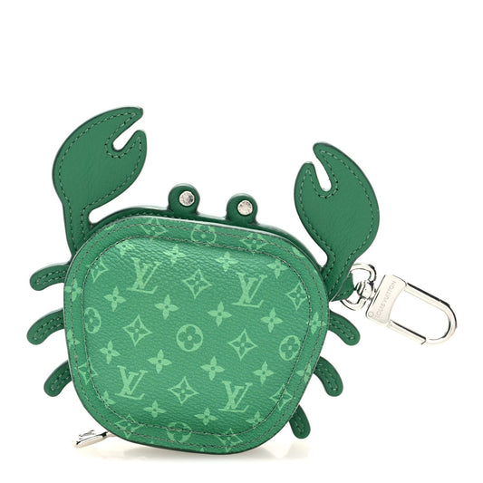 Monogram Crab Bag Charm Green