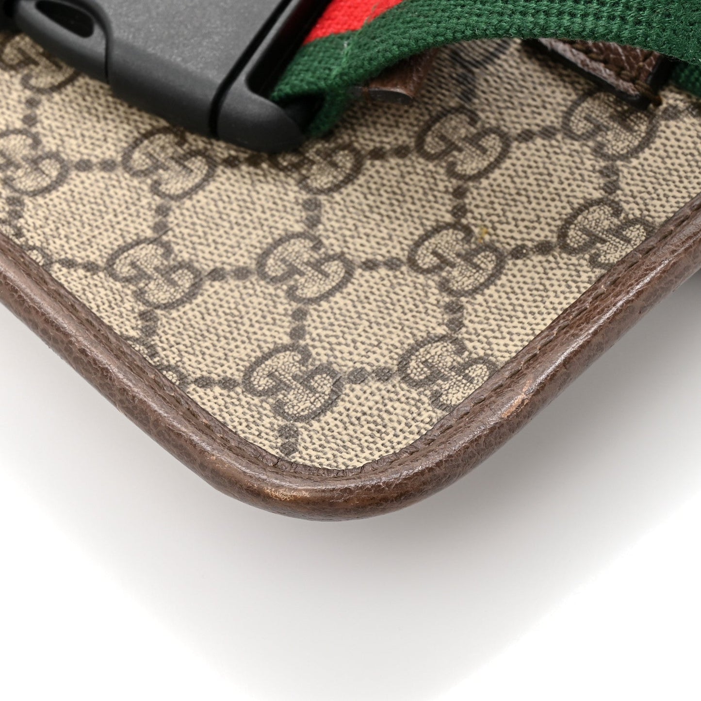 GG Supreme Monogram Neo Vintage Web Belt Bag Brown